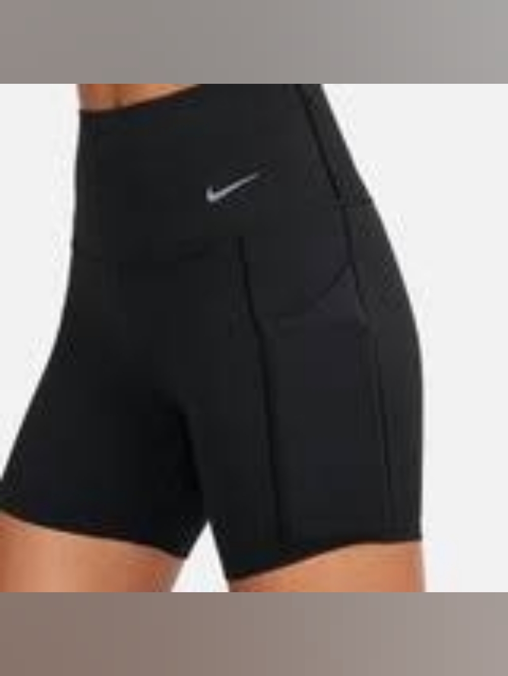 Nike Women's Black High-Waist Side-Pocket Bike Shorts Size XS